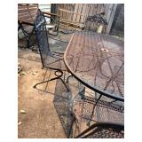 Metal patio table and 4- chairs