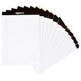 AmazonBasics Legal/Wide Ruled 8-1/2 by 11-3/4 Legal Pad - White (50 sheets per pad, 10 pack)