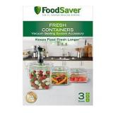 Food Saver Fresh Containers 3 Sizes - 3 CT