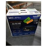 Brother MFC-J870DW - Multifunction printer - color - ink-jet - Legal (8.5 in x 14 in) (original) - A4/Legal (media) - up to 12 ppm (printing) - 120 sheets - 14.4 Kbps - USB 2.0, LAN, Wi-Fi(n), USB hos