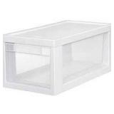 Sterilite Narrow Modular Drawers- White (Available in Case of 6 or Single Unit) - Retail: $90.76