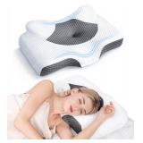 Osteo Cervical Pillow for Neck Pain Relief, Hollow Design Odorless Memory Foam Pillows with Cooling Case, Adjustable Orthopedic Bed Pillow for Sleeping, Support for Side Back Stomach Sleepers