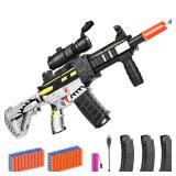 Realistic Toy for Nerf Guns Dart - Electric Sniper Rifle with Scope 120 Soft Bullets 3 Magazine, Automatic Foam Blaster for Boy Age 8-12 Years Old,Indoor Outdoor Gifts for Adult Kid Holiday Birthday