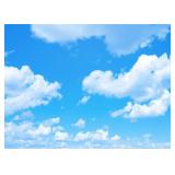 WR Blue Sky White Cloud Backdrop Sky Cloud Photography Background Kids Birthday Baby Shower Wedding Party Decoration Studio Props 7x5FT