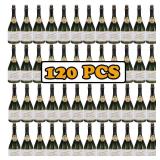 120 Pack Mini Champagne Bottle Bubble Bulk, Ideal for Wedding Send Off, Bridal Shower or Engagement, Anniversaries Celebration, Valentines Day, Family Reunion, Party Favor for Guests Newlyweds Couple