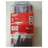 Milwaukee 48-20-9051 Shockwave Carbide Hammer Drill Bits Set 5 Pack