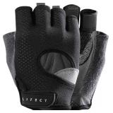 LIFECT Freedom Workout Gloves, Knuckle Weight Lifting Shorty Fingerless Gloves with Curved Open Back, for Powerlifting, Gym, Women and Men (Black, X-Large) - Retail: $4880.11