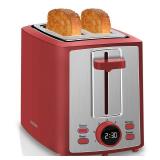 SEEDEEM Toaster 2 Slice, Bread Toaster with LCD Display, 7 Shade Settings, 1.ï¼