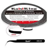 Kaisiking 2mm LCD Repair Tape for Phone Screen, Adhesive Tape with 1 Tweezers for Cell Phone, iPad, Tablets, Laptops, Camera