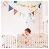 Baby Crib Mobile Arm - Wooden Baby Mobile Crib Holder for Mobile Hanging Baby Crib Attachment for Nursery Decor