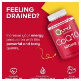 Qunol CoQ10 Gummies, CoQ10 100mg, Delicious Gummy Supplements, Coenzyme Q10 Helps Support Heart Health, Vegan, Gluten Free, Ultra High Absorption - 90 Count