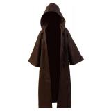 CosplaySky Kids Cloak Robe Costume Halloween Tunic Hooded Uniform Black and Brown (Brown, Medium)