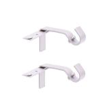 Kenney Fast Fit 5/8" No Measure Curtain Rod Brackets, Brushed Nickel, 2 Count (Pack of 1)