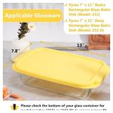 Purekra Silicone Lids for Pyrex 232?232-D Glass Baking Dish, 1 Pack Silicone Lid for Pyrex 7