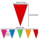 YGEOMER 300pcs Colorful Pennant Banner Flags, 375ft Multicolor Banners Carnival Decorations Supplies for Party Birthday and Shops Decorations