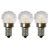 YDJoo E12 2W Crystal LED Light Bulb Dimmable COB Bulbs 20W Incandescent Equivalent Warm White 3000K E12 Candelabra Base 200LM for Desk Lamps Ceiling Fan Chandelier Home Lighting, 3 Pack