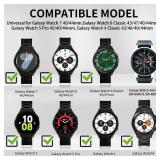 GOLDTOLUCK Compatible with Samsung Galaxy Watch 7 6 5 4 FE Band Pro Classic 43mm 47mm 45mm 40mm 44mm 42mm 46mm No Gap Classy Elegant Casual Men Women Metal Business Stainless Steel