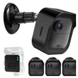 Zortwury Wall Mount for Blink Outdoor 4 (4th Gen & 3rd Gen), 3 Pack Weatherproof Protective Housing and 360Â° Adjustable Mount with Blink Sync Module 2 Mount (Blink Camera Not Included)-Black