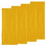 DecorRack 100% Cotton Kitchen Towels, 15" x 25" Absorbent Dish Towels [Premium Quality 400 GSM] Yellow (Pack of 4)