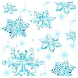 A 45 Pieces Crystal Snowflake Ornaments Clear Acrylic Snowflake Christmas Xmas Tree Hanging Pendants for Winter Theme Party Favors Supplies (Blue)