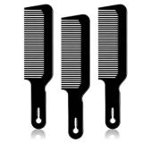 Barber Combs - Hair Cutting Combs for Clipper-cuts, Flattops (Black)