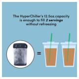 HyperChiller HC2BG Patented Iced Coffee/Beverage Cooler, NEW, IMPROVED,STRONGER AND MORE DURABLE! Ready in One Minute, Reusable for Iced Tea, Wine, Spirits, Alcohol, Juice, 12.5 Oz, Slate Blue