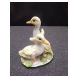 Vintage porcelain 1982 Master piece by (homeco) 2 duckling home figures.