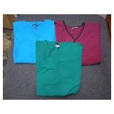 (3) Large scrub tops.