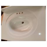 Project Source 30-in white Single Sink Bathroom Vanity with White Cultured Marble Top