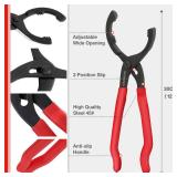 WORKPRO 12" Adjustable Oil Filter Pliers, Wrench Adjustable Oil Filter Removal Tool, Ideal For Engine Filters, Conduit, & Fittings, W114083A