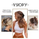 Vsiopy 6pcs Medium Large Matte Square Claw Hair Clips for Women: Versatile Styling for Thick & Thin Hair