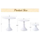 HBlife 3 Pcs Cake Stand, White Cake Stand Set Disc Diameter 8" 10" 12", Perfect Dessert Table Display Set, Cupcake&Cake Stands for Party, Wedding, Birthday, Baby Shower, Anniversary (Metal)