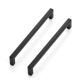 Ravinte 5 Pack Solid 6-1/4 Inch Center to Center Slim Square Bar Drawer Handles Kitchen Cabinet Handles Black Drawer Pulls Kitchen Cabinet Hardware Kitchen Handles Matte Black Cabinet Pulls