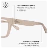 LOOK OPTIC Cosmo Progressive Reader - Stylish Unisex Reading Glasses, Prescription-Quality (2, Taupe) - Retail: $98