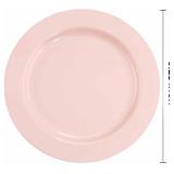 bUCLA 100Pieces Pink Plastic Dessert Plates - 6.25inch Pink Dessert Plates Disposable - Premium Hard Pink Appetizer Plates -Small Cake Plates for Wedding,Party&Mothers Day