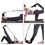 Cycleacc Yoga Straps for Stretching with Loops, Leg Stretching Strap Non-Elastic Stretch Bands Fascia Stretcher for Physical Therapy, Pilates, Dance & Gymnastics