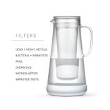 LifeStraw Home Pitcher Glass and Silicone Base 7 Cup Terrazzo