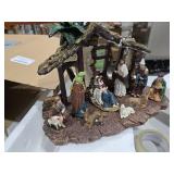 Ovewios Nativity Sets for Christmas Indoor, Nativity Set with Figures for Tabletop, Resin Stable Nativity Scene Light up Christmas Decorations for Indoor Home Tabletop Party Holiday Ornament Gift