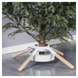 Blissun Christmas Tree Stand for Real Trees, Fits up to 8FT, Xmas Tree Holder and Base Stand, White