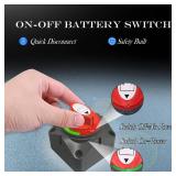 Battery Disconnect Switch 12V Master,12V-48V Battery Shut Off Switch 275Amps High Current for Car Marine Boat RV Vehicles(On/Off)