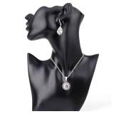 SOUJOY Jewelry Display Stand, Mannequin Earring Stand, Black Resin Pendant, Boutique Bust Holder Organizer for Show Jewelry, Necklace, Earrings, Rings