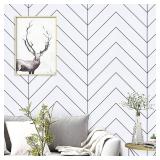 Peel and Stick Wallpaper Black and White Wallpaper Modern Geometric Contact Paper Black Stripe Removable Self Adhesive Wallpaper for Wall Covering Home Decoration 17.7 x118.1