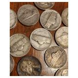 Lot of 1943-1945 Silver war nickles