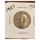 1927 Standing Liberty silver Quarter