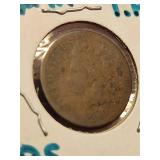 1880 error Indian Head cent 2 large cud laminate