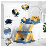 Rabb 1st Potty Training Seat, Upgrade Toddler Toilet Seat for Kids Boys Girls, 2 in 1 Potty Training Toilet for Kids, Splash Guard Anti-Slip Pad Step Stool - Upgraded Cushion