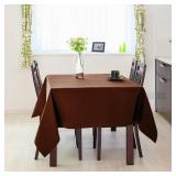 HIGHFLY Linen Round Tablecloth 45 Inch Waterproof Coffee Small Tablecloth for Talking Table Coffee Bar