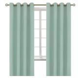 BGment Blackout Curtains - Grommet Thermal Insulated Room Darkening Bedroom and Living Room Curtains, Set of 2 Panels (52 x 72 Inch, Frosty Green)