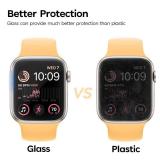 Mowei 3-Pack for Apple Watch Series SE/4/5/6 Screen Protector 40mm, 9H Tempered Glass 3D Full Coverage Bubble Free Waterproof Infinite HD Shield for Apple Watch 4/5/6/SE 40mm (2023)