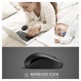 seenda Wireless Mouse - 2.4G Cordless Mice with USB Nano Receiver Computer Mouse with Noiseless Click for Laptop, PC, Tablet, Computer, and Mac - Black